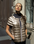 Cotes of London |The St Ives | Down Vest Metallic Gold