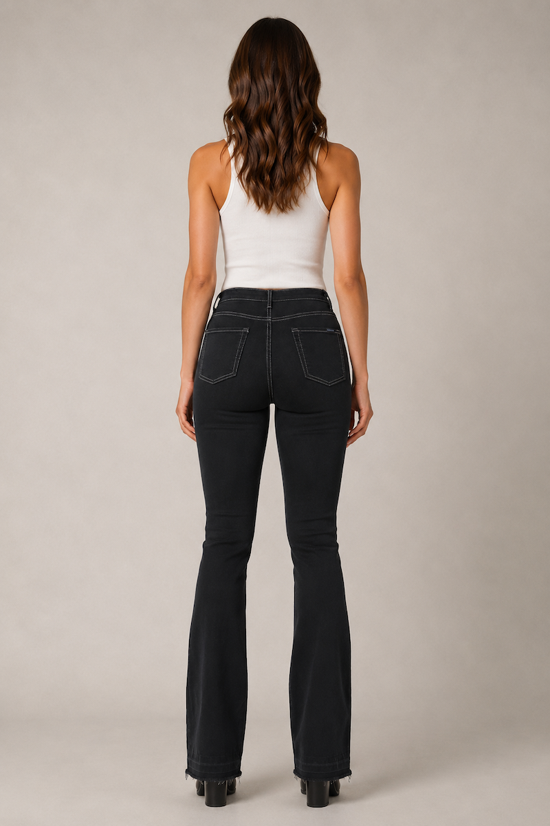 GJG Denim Judy Black Bootcut Jeans – 34" Inseam