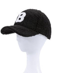 Letter B Fuzzy Teddy Bear Cap