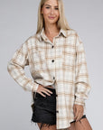 Beige Plaid Shacket