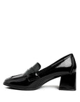 Umdoni Penny Strap Block Heel Loafers