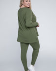 ZENANA Plus Brushed DTY Microfiber Loungewear Set