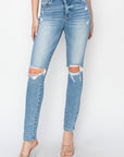 Risen Full Size High Rise Knee Distressed Skinny Jeans