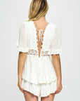 One and Only Collective Flutter Sleeved Romper - Online Only