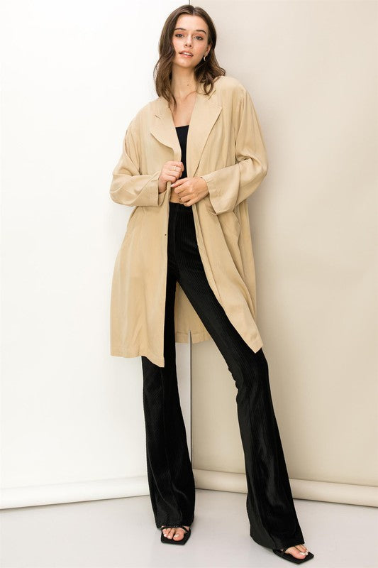 Adora Right Round Button Front Oversized Coat