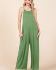 Culture Code Full Size Sleeveless Wide Leg Jumpsuit with Pockets