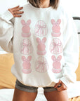COQUETTE BUNNIES AND EGGS Graphic Sweatshirt