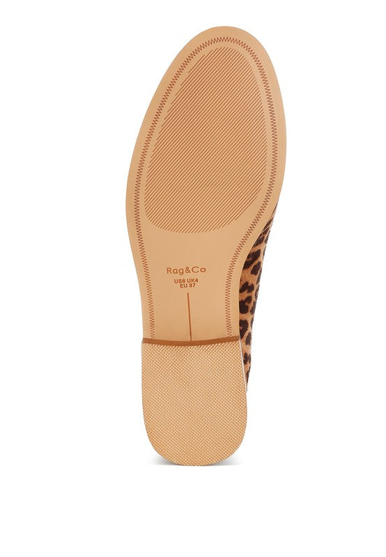 Cacani Leopard Print Heeled Loafers
