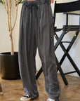 Davi & Dani Stripe Button Down Shirt and Long Pants Set