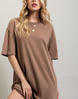 Vented Heavy Cotton Washed Dress