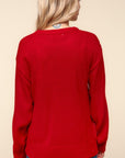 Haptics Santa Sparkle Brushed Sweater