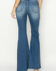 RISEN Full Size High Rise Front Seam Detailed Flare Jeans