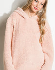 e Luna Fuzzy Faux Fur Oversized Sweatshirt