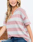 e Luna Striped Basic Top