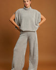 Umgee Elastic Waist Wide Leg Pants