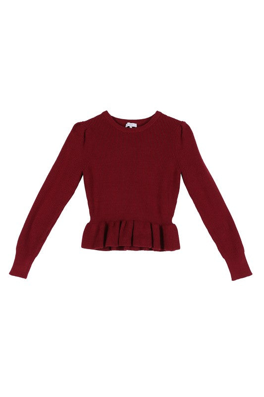 Lilou Peplum Sweater Top