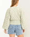 HYFVE Days Together Pointelle Sweater Cardigan