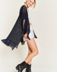 Jade By Jane Lace Oversize Ruffle Kimono