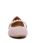 Sassie Pearl Embellished Ballerina Flats