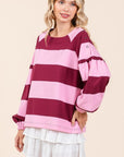 Mittoshop Striped Snap Shoulder Long Sleeve T-Shirt