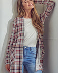 e Luna Plaid Long Cardigan