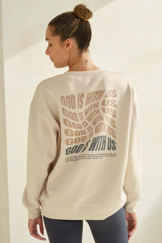 God Is With Us Ultra Comfy Pullover Sweatshirt