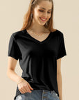 Ninexis Full Size V-Neck Short Sleeve T-Shirt