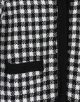 Lilou Black Check Knitted Jacket