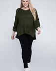 Eesome Plus Size Crew Neck Knit Sweater