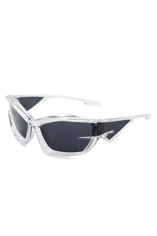 Futuristic Sporty Geometric Sunglasses