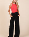 Mittoshop Elastic Waist Pants with Side Pockets