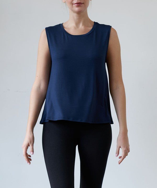 Fabina Bamboo Muscle Sleeve Top