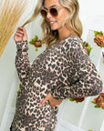 Cheetah One Shoulder Plus Top - Online Only