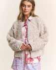 J.NNA Mixed Fabric Chic Jacket