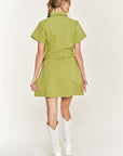 Jade by Jane Belted Cotton Short Dress