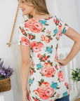 e Luna Floral Tunic Top