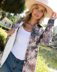 e Luna Plus Tie Dye Button Down Shirts