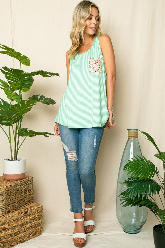 e Luna PLUS Mixed Tank Top