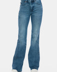 Judy Blue Full Size Tummy Control Cut Hem Flare Jeans