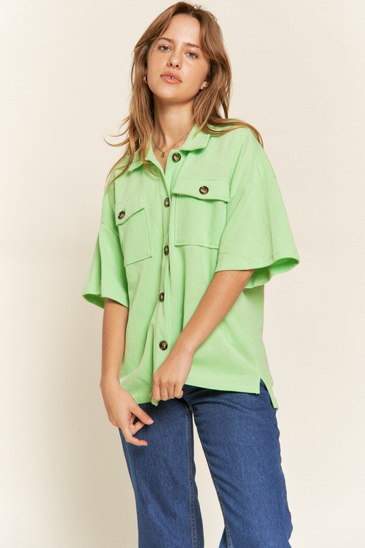 Jade By Jane Smile Face Back Shirt PLUS