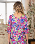 Sew In Love Full Size V-Neck Floral Half Sleeve Top