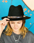 Leopard Band Fedora Hat