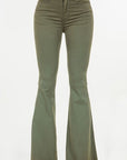 GJG Denim Bell Bottom Jean in Olive- Inseam 30"