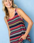 e Luna Multi Striped Tank Top