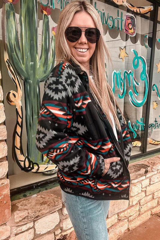 Aztec Fleece Coat