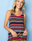 e Luna Multi Striped Tank Top