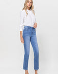 VERVET by Flying Monkey High Rise Stretch Crop Slim Straight