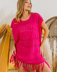 BiBi Fringed Hem Knit Top