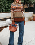 Western Geometric Knit Sweater