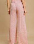 Umgee Elastic Waist Wide Leg Knit Pants